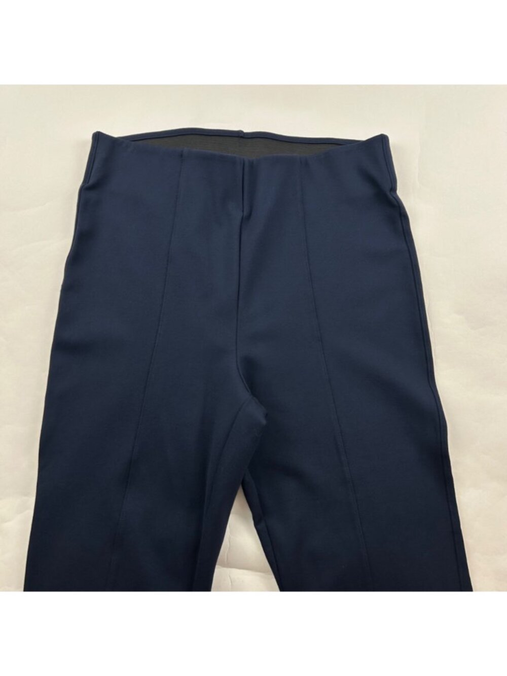 TALL Old Navy Ink Blue Ponte Knit Stevie Flared Crop Pant LT - Picture 2 of 7